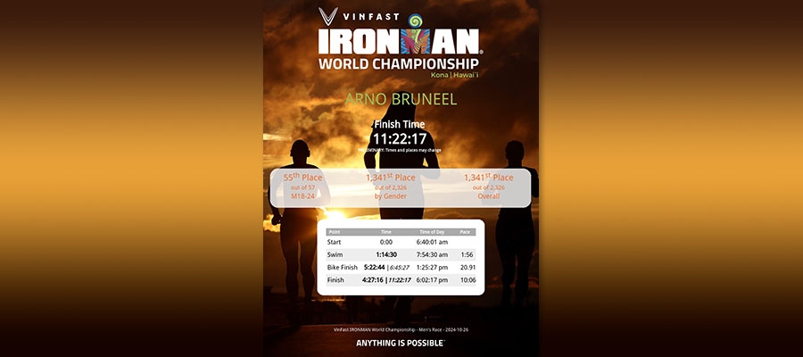 Arno Bruneel Ironman Hawaii